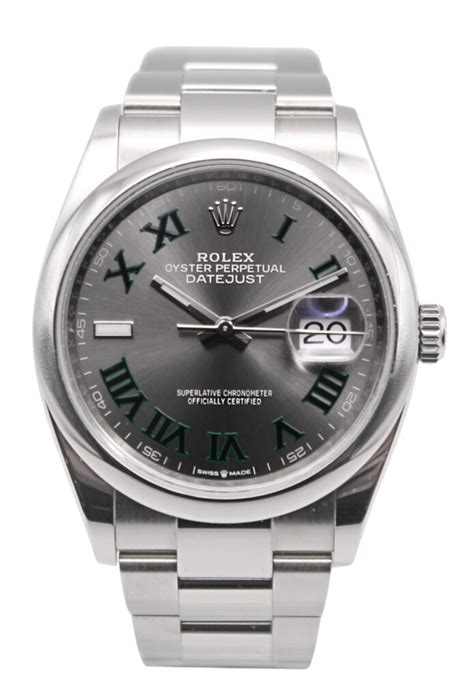 36mm rolex datejust wimbledon|Rolex Datejust 36 oyster steel.